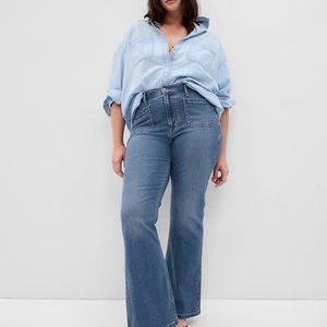 Gap Women's High Rise '70s Flare Jeans Size 33 Short